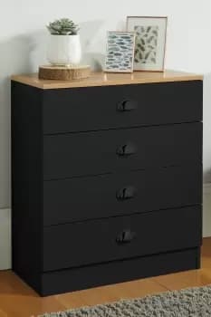 Christian Black 4 Drawer Chest