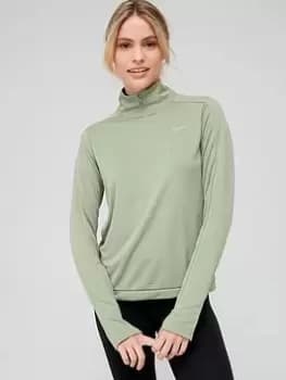 Nike Running Pacer Half Zip Top - Khaki Size M Women