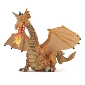 PAPO The Enchanted World Gold Dragon with Flame Figure