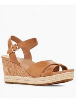 UGG Cloverdale Wedge Sandal - Almond, Almond, Size 3, Women