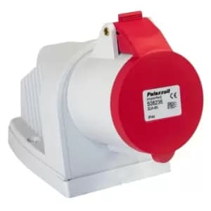 Lewden 508236 Surface Angled Socket 32A 4P 415V 6H IP44 Moulded