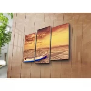 3NATPAT-13 Multicolor Decorative Canvas Painting (3 Pieces)