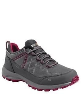 Regatta Samaris Lite Low Walking Boots - Grey/Red, Size 3, Women