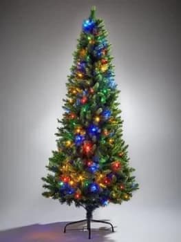 Festive Delamere 6ft Pre-Lit Colour Changing Slim Tree