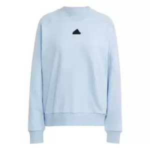 adidas City Escape Loose Crew Sweatshirt Womens - Blue