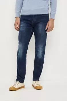Mens Slim Fit Mid Blue Jeans