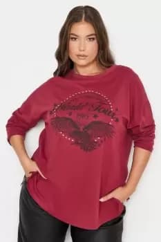 'World Tour' Slogan Print Top