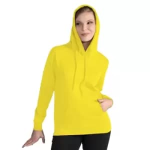 SG Ladies/Womens Plain Hooded Sweatshirt Top / Hoodie (XL) (Yellow)