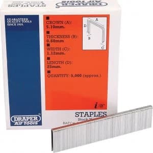 Draper Staple 25mm Pack of 5000