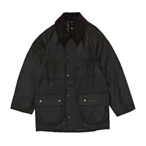 Barbour Boys' Beaufort Waxed Jacket - Olive - L