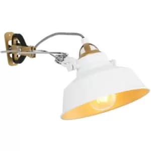 Sienna Lighting - Sienna Nove Dome Wall Light White Matt, Gold