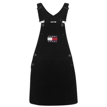 Tommy Jeans Dungaree Dress - TOMMY BLACK