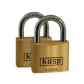 Kasp K12525D2 Premium Brass Padlock - 25mm - Twin