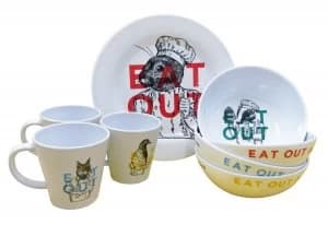 OLPRO EAT OUT Melamine set 16 Piece