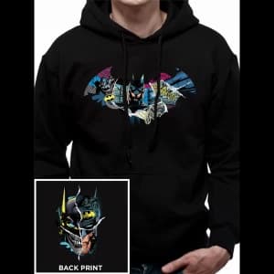 Batman - Gotham Face Mens Small Hooded Sweatshirt - Black