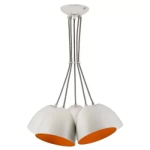 Livia Cluster Pendant Ceiling Light White, 5x E27