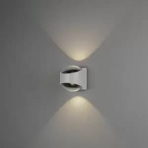 Konstsmide Bitonto Outdoor Modern Up Down Wall Light White 2x 5,5W LED, IP54