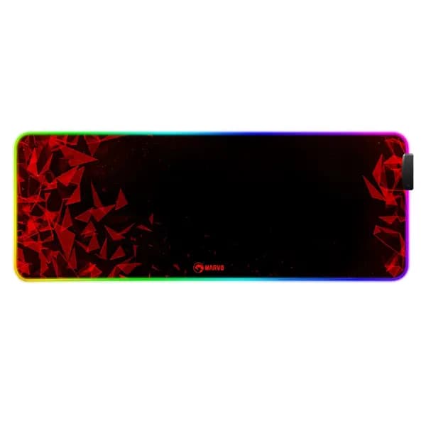 Marvo Marvo MG011 Gaming Mouse Pad with 4-port USB Hub and 11 RGB Effects, XL 800x300x4mm, USB Connection, Soft Microfiber Surface for speed and contr