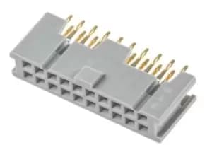 3M, 8500 2.54mm Pitch 20 Way 2 Row Straight PCB Socket, Through Hole, Solder Termination