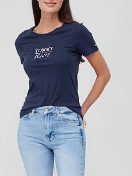 Tommy Jeans Organic Cotton Essential T-Shirt - Navy