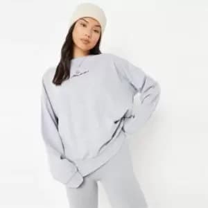 Missguided Branded Block Sweatshirt - Grey