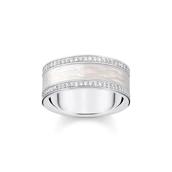 Thomas Sabo Sterling Silver Sterling Silver Enamel With Zirconia White