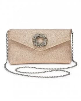 Dune Breed Brooch Trim Clutch Bag
