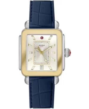 Michele Deco Sport Silver Dial Navy Silicone Womens Watch MWW06K000045 MWW06K000045