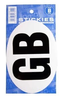 Outdoor Vinyl Sticker Large White GB With Union Jack CASTLE PROMOTIONS V17