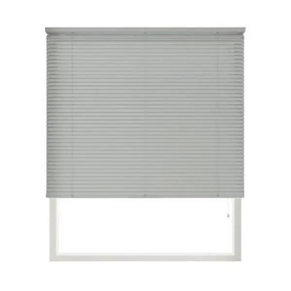 New Edge Blinds 152Cm Drop, 25Mm Slat Pvc Venetian Blind 105Cm Grey 105GPVC