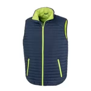 Result Unisex Adult Gilet (L) (Navy/Lime Green)