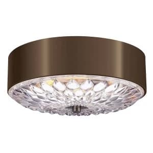 3 Light Medium Flush Mount Ceiling Light Brass, E27