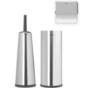 Brabantia Renew Toilet Accessory Set Of 3 Matt Steel