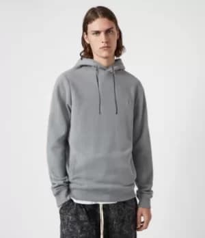 AllSaints Mens Raven Pullover Hoodie, Gothic Grey, Size: S