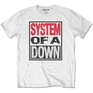 System Of A Down - Triple Stack Box Mens Large T-Shirt - White