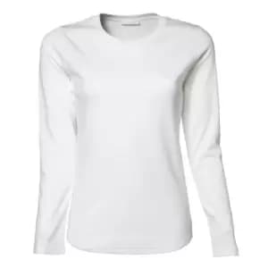 Tee Jays Womens/Ladies Interlock Long Sleeve T-Shirt (3XL) (White)