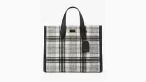 Manhattan Studio Plaid Large Tote