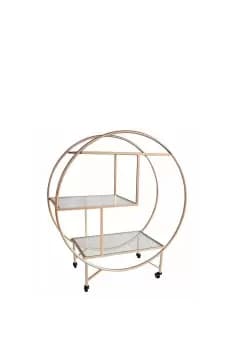 Rose Gold Drinks Trolley Bar Cart - Large