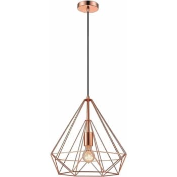 Spring Lighting - 1 Light Wire Small Ceiling Pendant Copper, E27