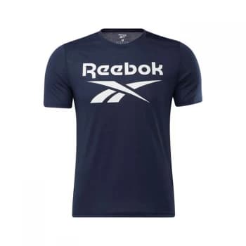 Reebok Workout Ready Supremium Graphic Tee Mens - Vector Navy