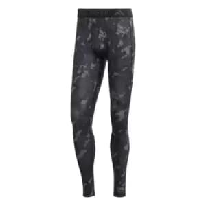 adidas Techfit Allover Print Training Tights Mens - Black