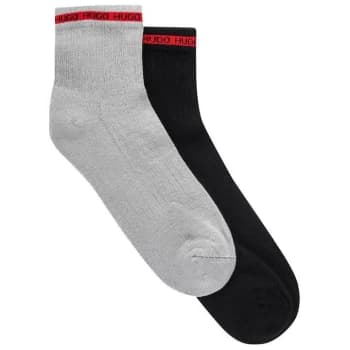 Hugo Boss 2 Pack Tape Ankle Socks Mens - Grey
