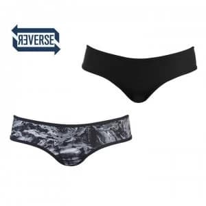 ONeill Reversible Bikini Bottoms Ladies - Black AOP/White