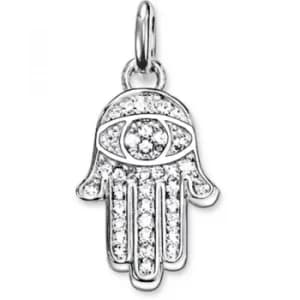 Ladies Thomas Sabo Sterling Silver Karma Beads Fatimas Hand Pendant