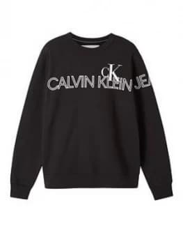 Calvin Klein Jeans Outline Logo Sweatshirt - Black