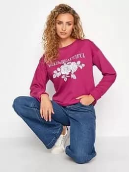 Long Tall Sally Wild & Beautiful Sweatshirt - Pink, Size 12, Women