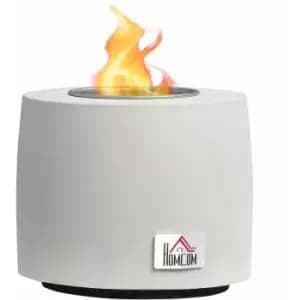 Tabletop Fire Pit, Indoor Fire Pit 12.5cm Table Top Fire Pit Bowl, Grey - Grey - Homcom
