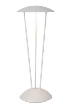 Renee Modern Rechargeable Table lamp Outdoor - LED Dim. 2700K/3000K IP54 - Wireless charging pad - White