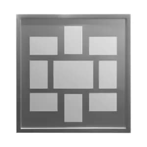 Premier Housewares Silver Multi Photo Frame, 9 Photo - 20 x 14 cm, 9 x 14 cm