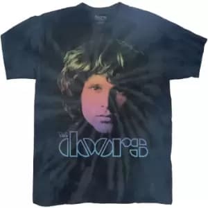 The Doors - Jim Halftone Gradient Unisex Large T-Shirt - Blue